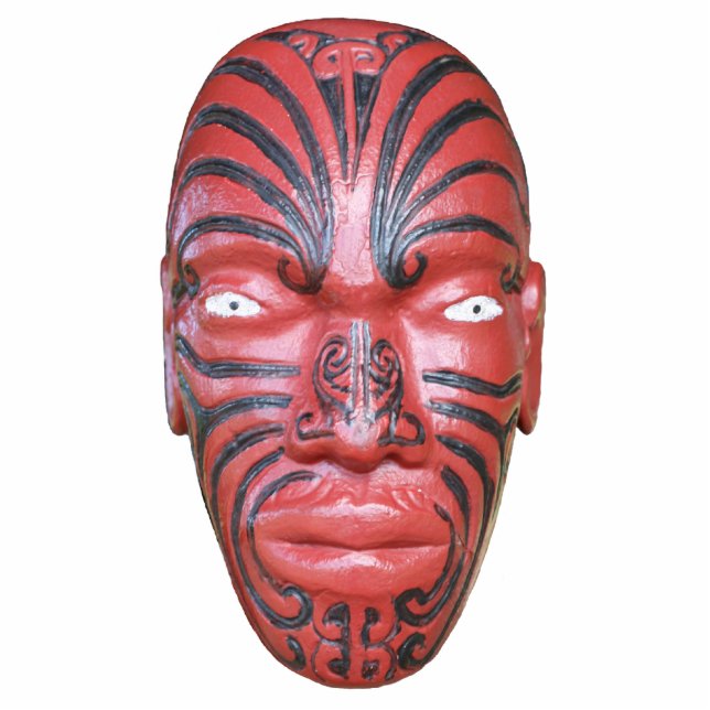 Maori War Canoe Figurehead Statuette (Front)