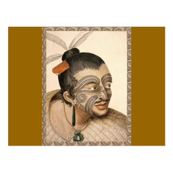 Maori Warrior about 1784 Postcards