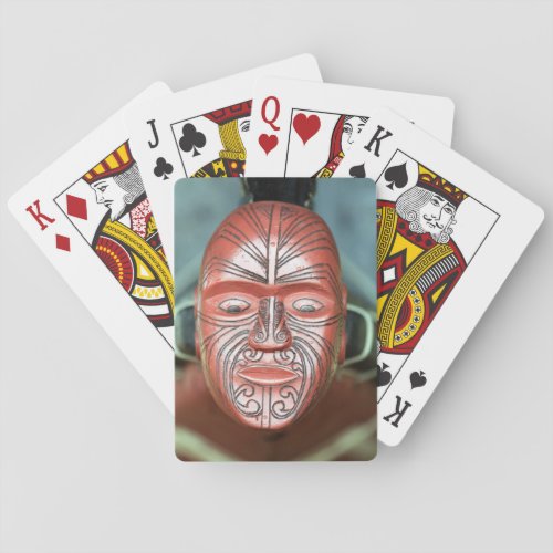Maori wooden carving poker cards