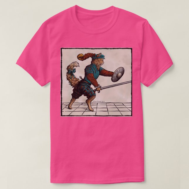 Maowrozzo Sword and Buckler T-Shirt (Design Front)