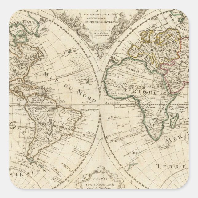 Map 2 square sticker (Front)