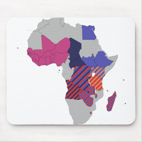Map Africa Political Geography Continent Mouse Pad