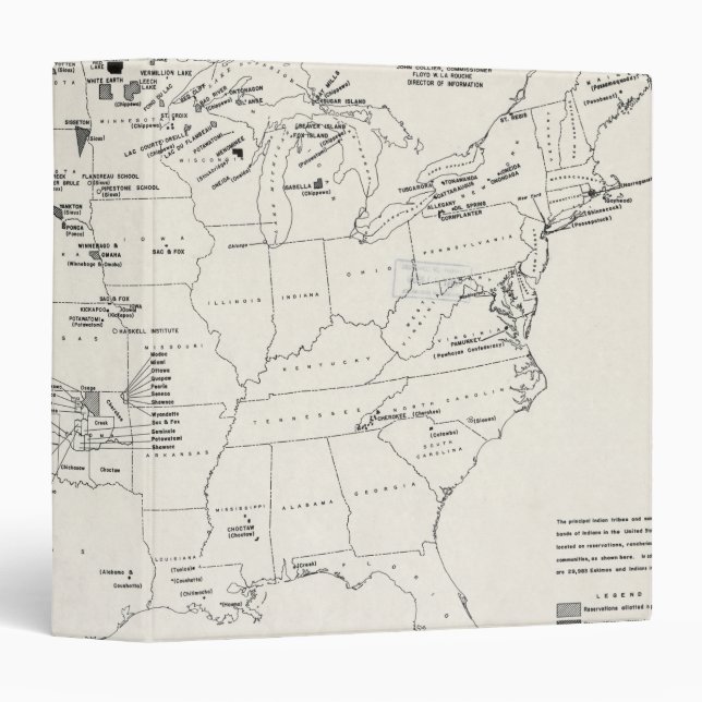 MAP: AMERICAN INDIANS 2 3 RING BINDER (Front/Spine)