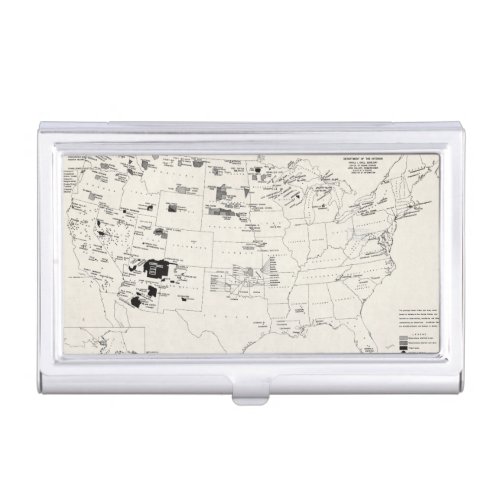 MAP AMERICAN INDIANS 2 BUSINESS CARD CASE