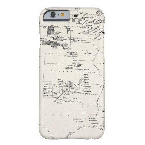 MAP AMERICAN INDIANS 2 BARELY THERE iPhone 6 CASE