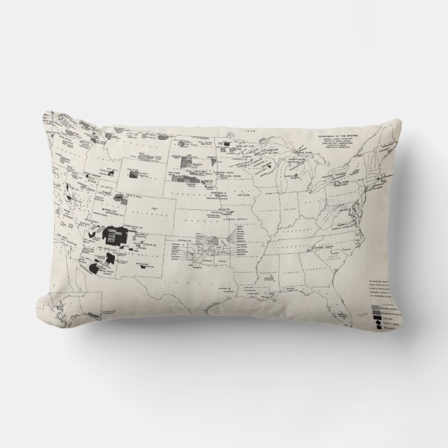 MAP: AMERICAN INDIANS 2 LUMBAR PILLOW (Front)