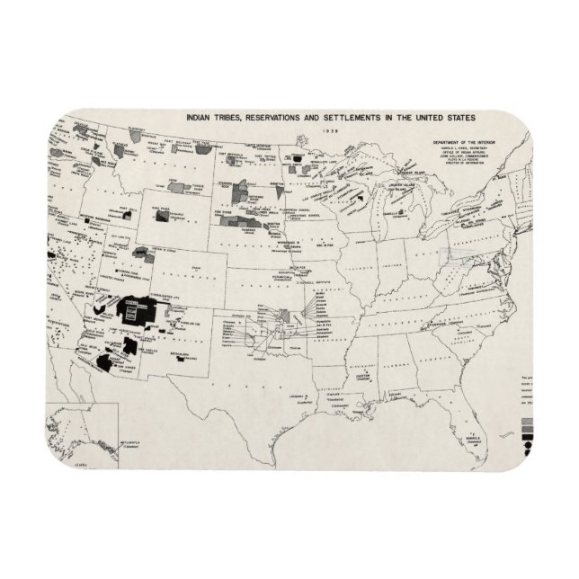 MAP: AMERICAN INDIANS 2 MAGNET (Horizontal)