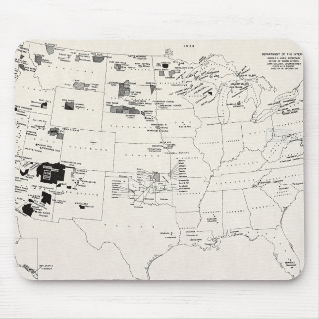 MAP: AMERICAN INDIANS 2 MOUSE PAD (Front)