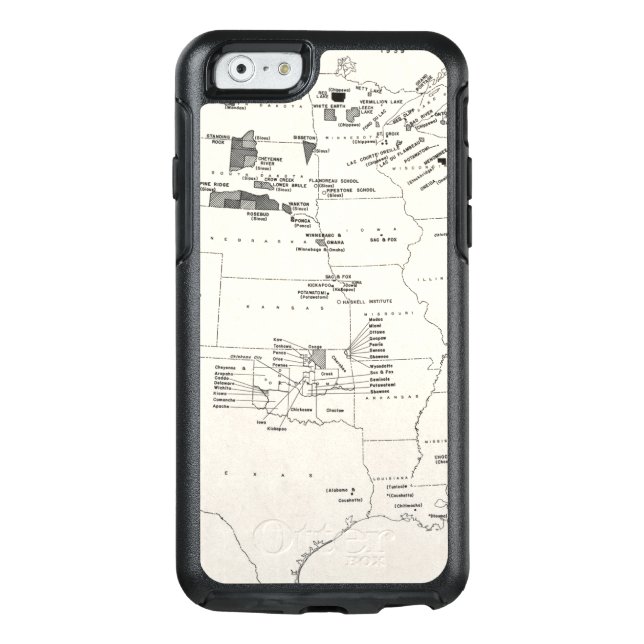 MAP: AMERICAN INDIANS 2 OTTERBOX iPhone CASE (Back)