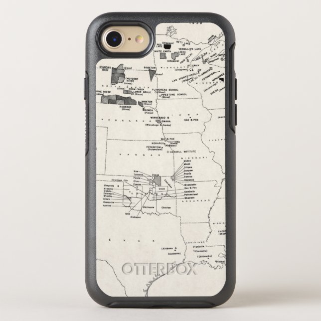 MAP: AMERICAN INDIANS 2 OTTERBOX iPhone CASE (Back)