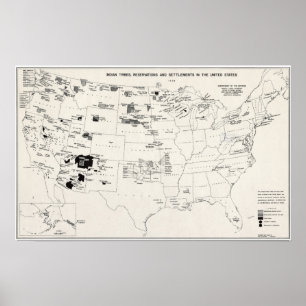MAP: AMERICAN INDIANS 2 POSTER