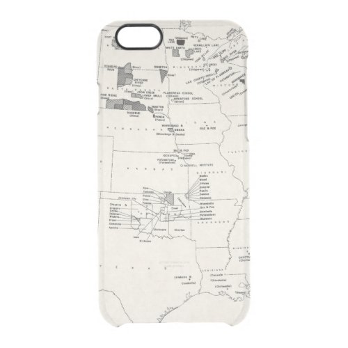 MAP AMERICAN INDIANS 2 CLEAR iPhone 66S CASE