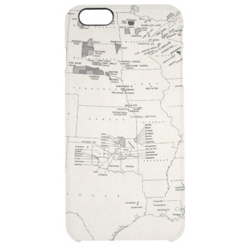 MAP AMERICAN INDIANS 2 CLEAR iPhone 6 PLUS CASE