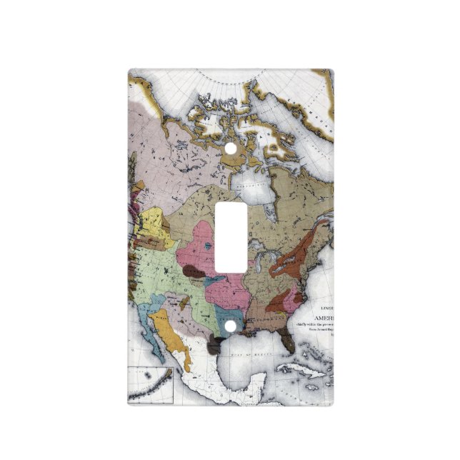 MAP: AMERICAN INDIANS 3 LIGHT SWITCH COVER (Front)