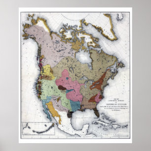 MAP: AMERICAN INDIANS 3 POSTER