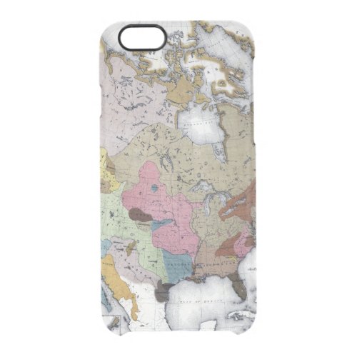 MAP AMERICAN INDIANS 3 CLEAR iPhone 66S CASE