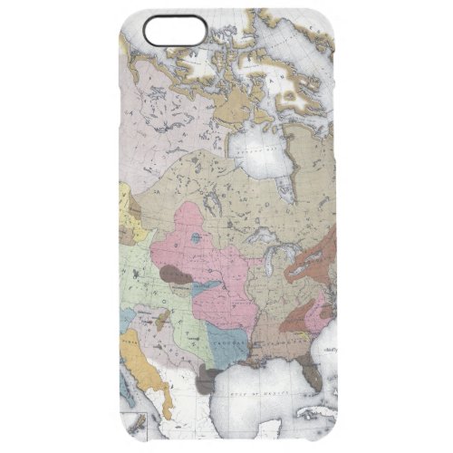 MAP AMERICAN INDIANS 3 CLEAR iPhone 6 PLUS CASE