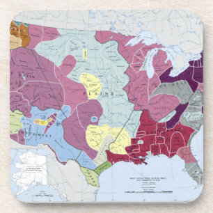 MAP: AMERICAN INDIANS BEVERAGE COASTER
