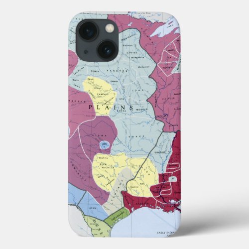 MAP AMERICAN INDIANS iPhone 13 CASE