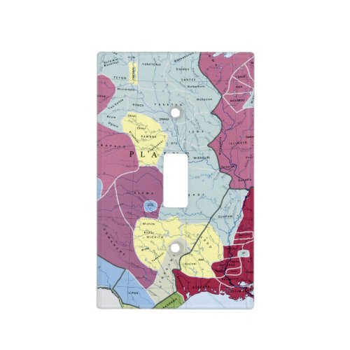 MAP AMERICAN INDIANS LIGHT SWITCH COVER