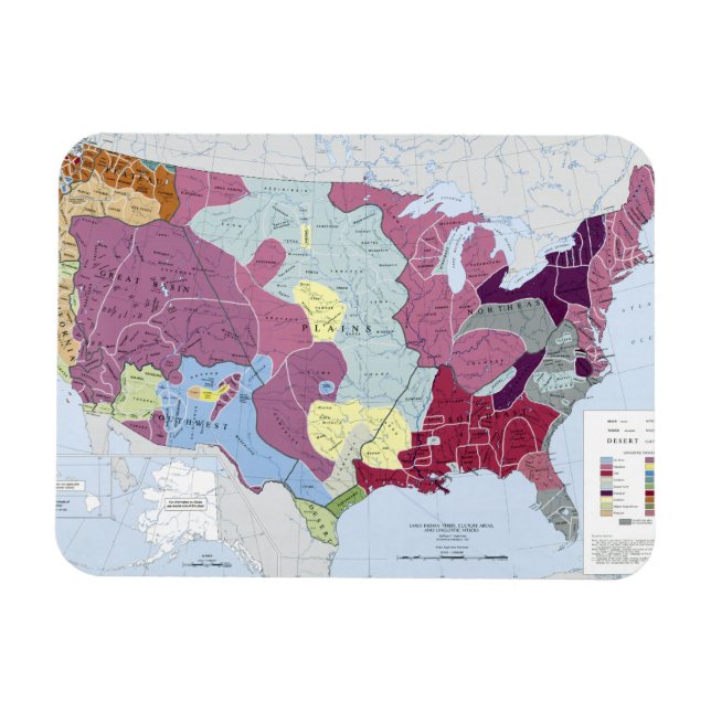 MAP: AMERICAN INDIANS MAGNET (Horizontal)