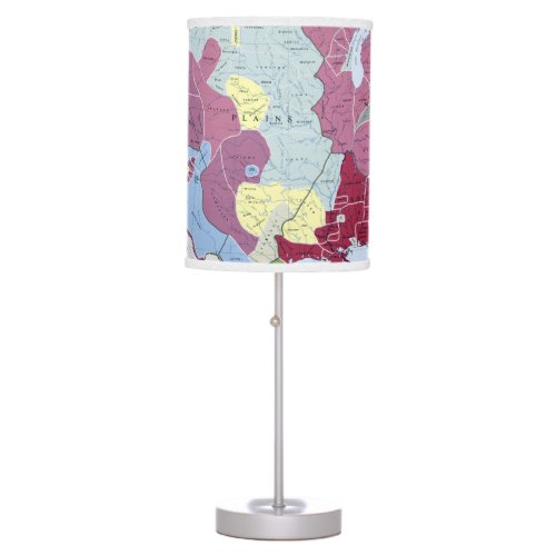 MAP AMERICAN INDIANS TABLE LAMP