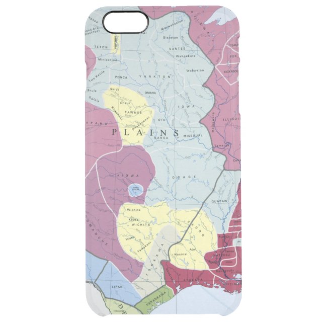 MAP: AMERICAN INDIANS UNCOMMON iPhone CASE (Back)