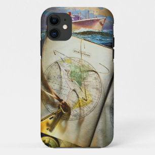 Map And Compass iPhone 11 Case