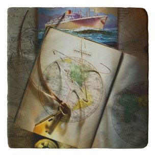 Map And Compass Trivet