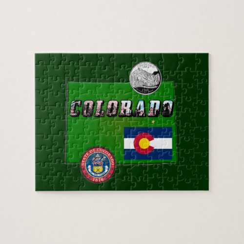 Map and Picture Text of Colorado Jigsaw Puzzle
