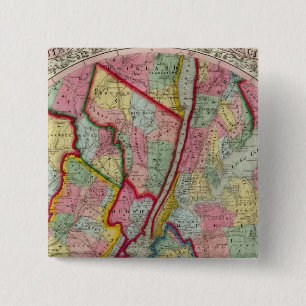 Map Around The City Of New York Pinback Button