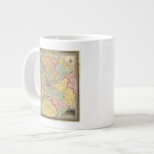 Map Around The City Of Philadelphia Giant Coffee Mug