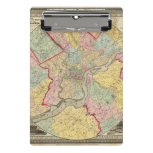 Map Around The City Of Philadelphia Mini Clipboard