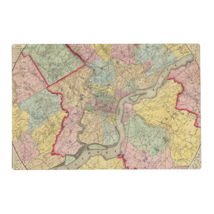 Map Around The City Of Philadelphia Placemat