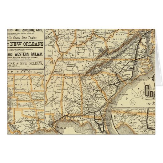 Map Atlantic Coast Line Cards (Front Horizontal)