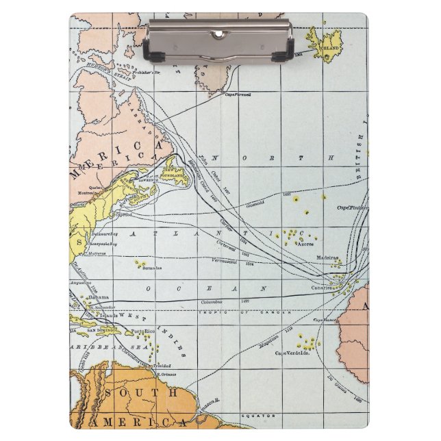 MAP: ATLANTIC VOYAGES CLIPBOARD (Front)