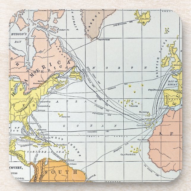 MAP: ATLANTIC VOYAGES DRINK COASTER (Front)