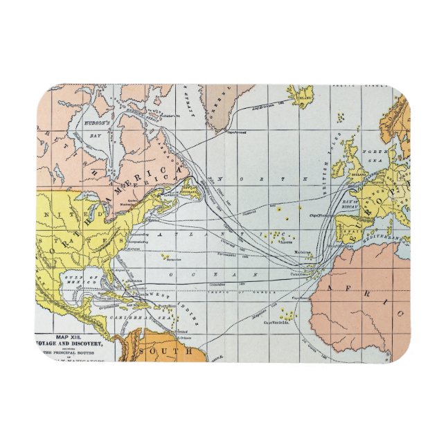 MAP: ATLANTIC VOYAGES MAGNET (Horizontal)