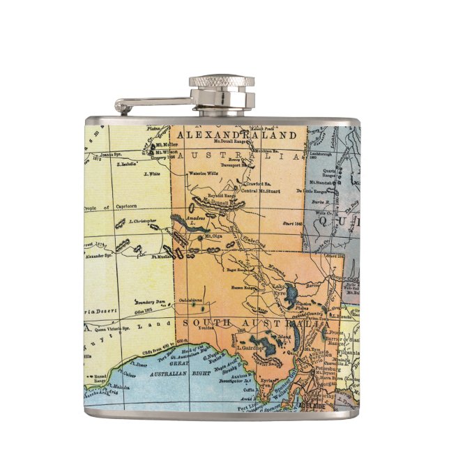 MAP: AUSTRALIA, c1890 Flask (Front)