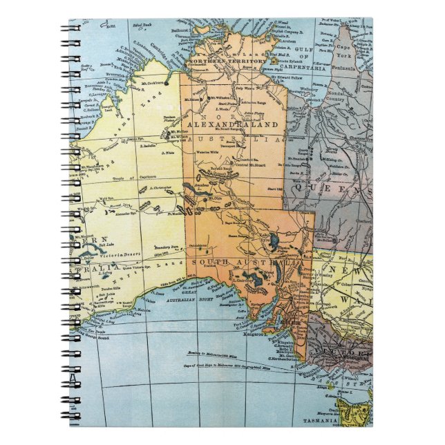 MAP: AUSTRALIA, c1890 Notebook (Front)