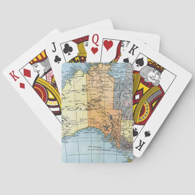 MAP: AUSTRALIA, c1890 Poker Cards (Back)