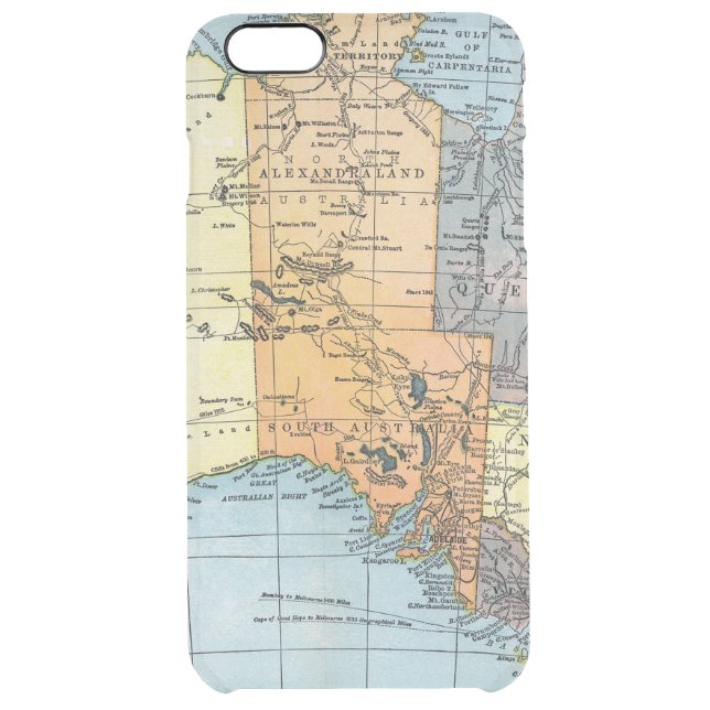 MAP: AUSTRALIA, c1890 Uncommon iPhone Case (Back)