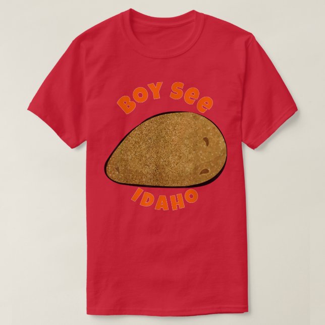 Map Boise Idaho Home State Of Idaho Boy See Idaho  T-Shirt (Design Front)
