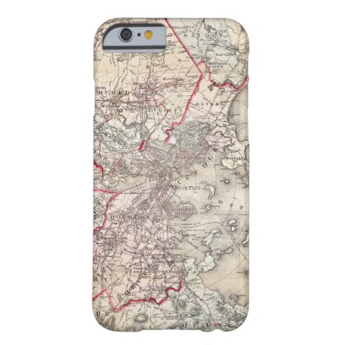 Map Boston 1883 Barely There iPhone 6 Case