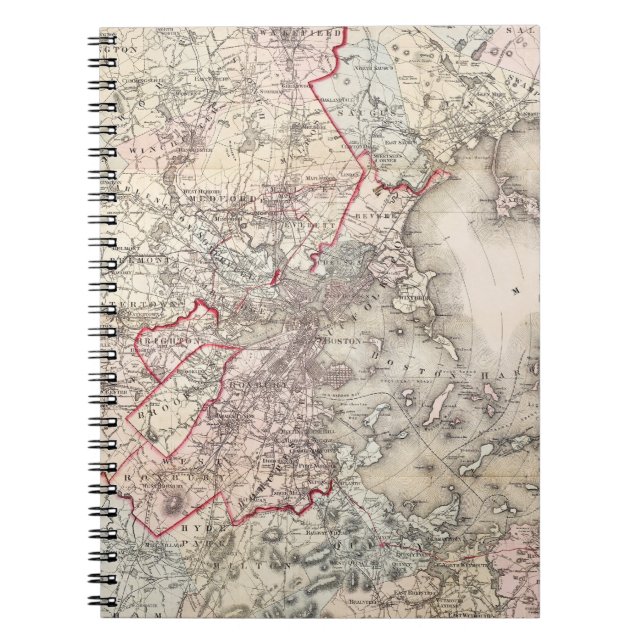 Map: Boston, 1883 Notebook (Front)