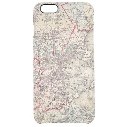 Map Boston 1883 Clear iPhone 6 Plus Case