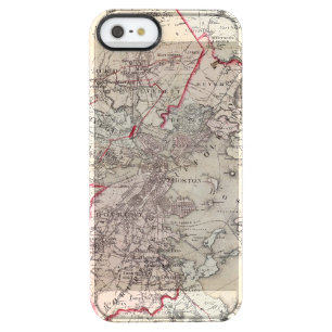 Map: Boston, 1883 Clear iPhone SE/5/5s Case