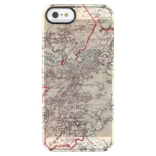 Map Boston 1883 Clear iPhone SE55s Case