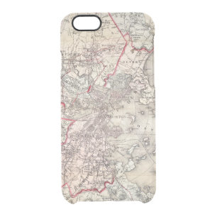 Map: Boston, 1883 Clear iPhone 6/6S Case