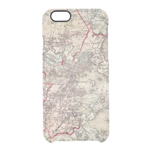 Map Boston 1883 Clear iPhone 66S Case